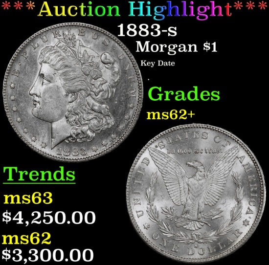 *Highlight* 1883-s Morgan Dollar $1 Select Unc USCG (fc)