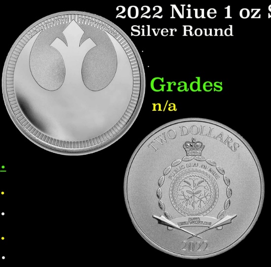 2022 Niue 1 oz Silver $2 Star Wars: Rebel Alliance Coin