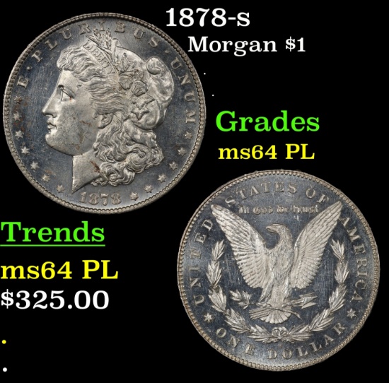 1878-s Morgan Dollar $1 Grades Choice Unc PL