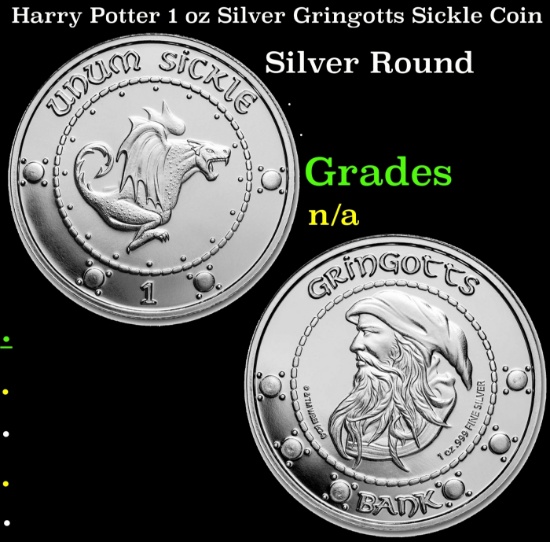 Harry Potter 1 oz Silver Gringotts Sickle Coin