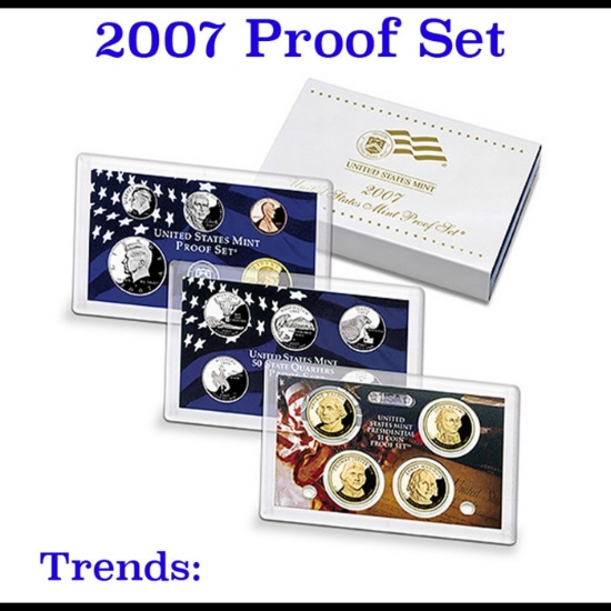 2007 United States Mint Proof Set 10 Coins