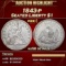 1843-p Seated Liberty Dollar $1 au58 details SEGS
