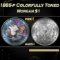 1885-p Morgan Dollar Colorfully Toned 1 Grades ms65+
