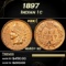 1897 Indian Cent 1c Grades ms63+ rd