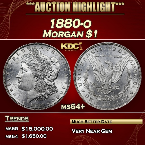 1880-o Morgan Dollar $1 ms64+ SEGS
