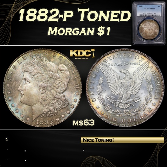 PCGS 1882-p Morgan Dollar $1 ms63 PCGS