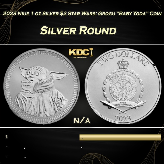 2023 Niue 1 oz Silver $2 Star Wars: Grogu "Baby Yoda" Coin