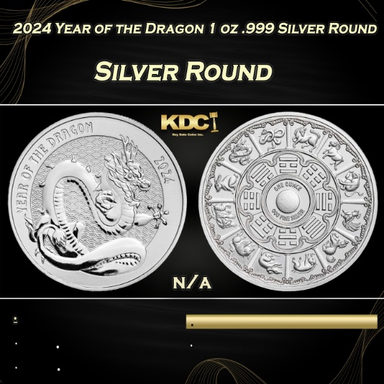 2024 Year of the Dragon 1 oz .999 Silver Round