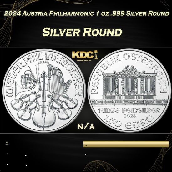 2024 Austria Philharmonic 1 oz .999 Silver Round