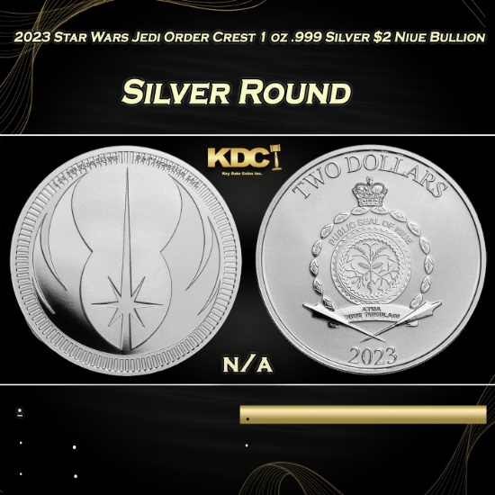 2023 Star Wars Jedi Order Crest 1 oz .999 Silver $2 Niue Bullion