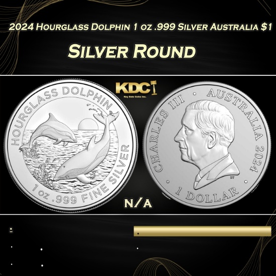 2024 Hourglass Dolphin 1 oz .999 Silver Australia $1