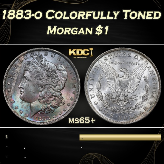 1883-o Morgan Dollar Colorfully Toned 1 Grades ms65+