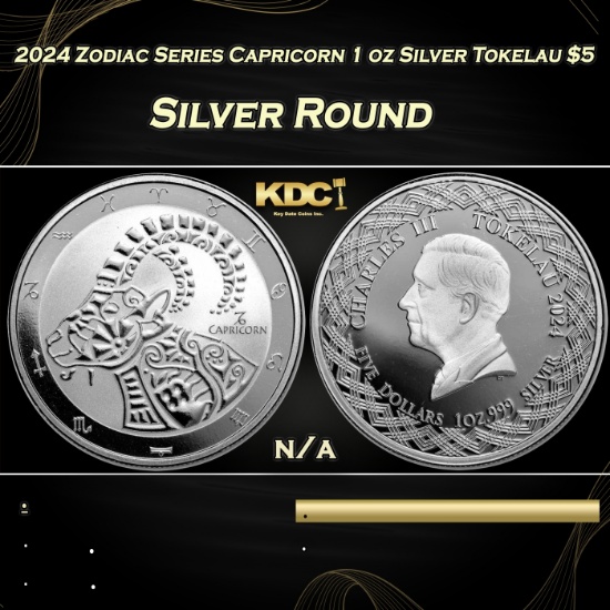 2024 Zodiac Series Capricorn 1 oz Silver Tokelau $5