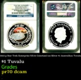NGC 2015-p Star Trek Enterprise NX-01 Colorized 1oz Silver $1 Australlian Tuvalu Proof pr70 dcam NGC