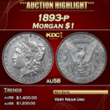 1893-p Morgan Dollar 1 Grades au58
