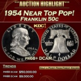 1954 Proof Franklin Half Dollar Near Top Pop! 50c pr68+ DCAM SEGS