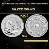2024 Year of the Dragon 1 oz .999 Silver Round