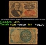 1870's US Fractional Currency 25c Fifth Issue fr-1309 Short Key Robert Walker Secretary of the Treas
