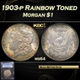 PCGS 1903-p Morgan Dollar Rainbow Toned $1 ms64 PCGS