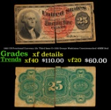 1863 US Fractional Currency 25c Third Issue fr-1302 George Washinton Unwatermarked 40MM Seal . Grade