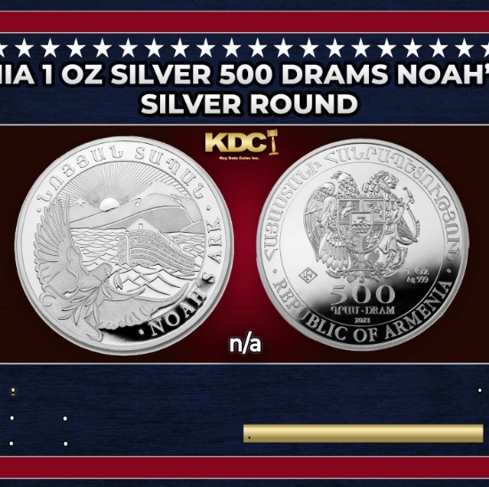 2021 Armenia 1 oz Silver 500 Drams Noah's Ark Coin