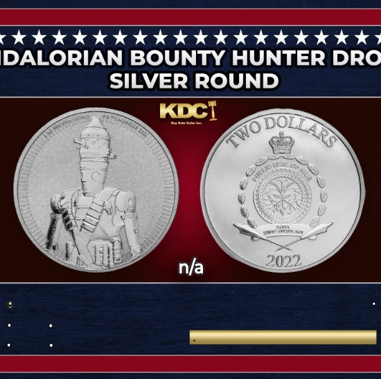 2022 Star Wars IG-11 Mandalorian Bounty Hunter Droid 1oz .999 Silver $2 Niue Grades Ungraded