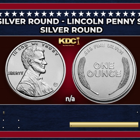 1 oz Silver Round - Lincoln Penny Style