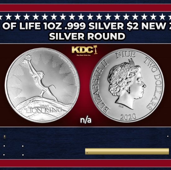 2020 Disney The Lion King Circle of Life 1oz .999 Silver $2 New Zealand Niue Commerative Coin Grades