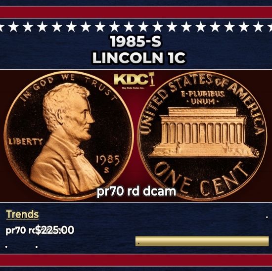 1985-s Proof Lincoln Cent 1c pr70 rd dcam SEGS