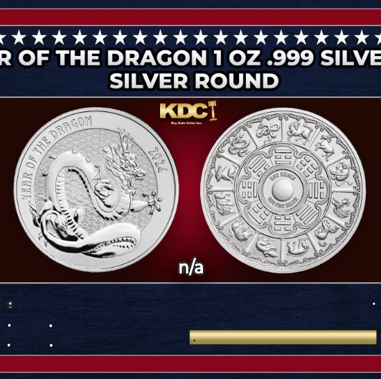 2024 Year of the Dragon 1 oz .999 Silver Round