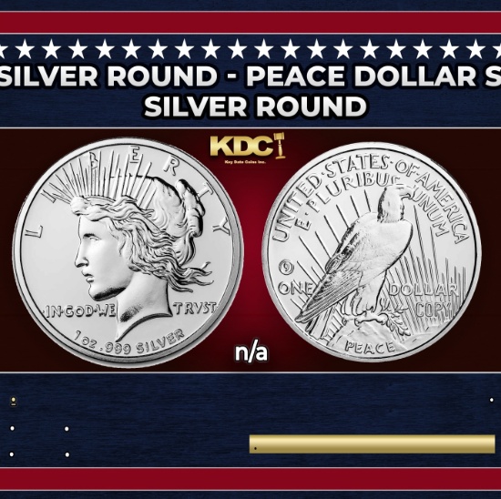 1 oz Silver Round - Peace Dollar Style