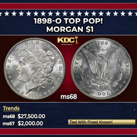 1898-o Morgan Dollar TOP POP! $1 ms68 SEGS
