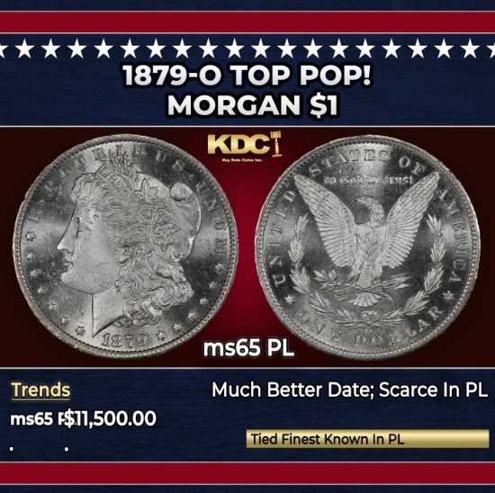 1879-o Morgan Dollar TOP POP! $1 ms65 PL SEGS