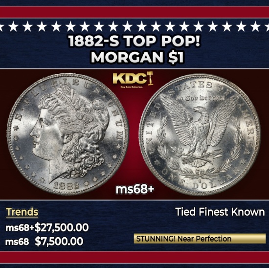 1882-s Morgan Dollar TOP POP! $1 ms68+ SEGS
