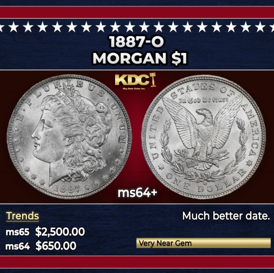 1887-o Morgan Dollar $1 ms64+ SEGS