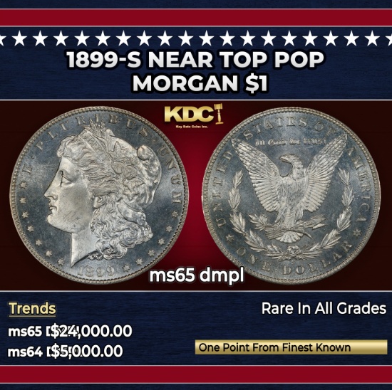 1899-s Morgan Dollar Near Top Pop $1 ms65 dmpl SEGS