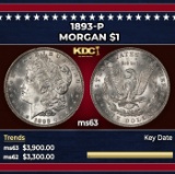 1893-p Morgan Dollar $1 ms63 USCG