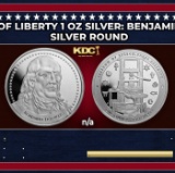 Founders of Liberty 1 oz Silver: Benjamin Franklin