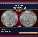 1880-p Morgan Dollar $1 Grades ms65