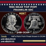 1955 Proof Franklin Half Dollar NEar Top Pop! 50c pr68+ DCAM SEGS