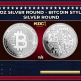 1 oz Silver Round - Bitcoin Style