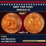 1907 Indian Cent TOP POP! 1c ms67+ rd SEGS
