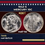 1942-s Mercury Dime 10c ms67 fsb SEGS