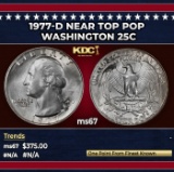 1977-d Washington Quarter Near Top Pop 25c ms67 SEGS