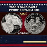 2008-s Bald Eagle Proof Modern Commem Half Dollar 50c pr70 dcam SEGS