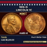1915-d Lincoln Cent 1c ms65 rd SEGS