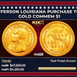 1903 Jefferson Louisiana Purchase Gold Commem Dollar TOP POP! 1 ms68 SEGS