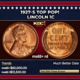 1927-s Lincoln Cent TOP POP! 1c ms65+ rd SEGS