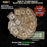 1x 1928 $1 Funnyback Blue Seal Silver Certificate Circulated