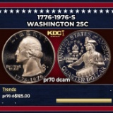 1776-1976-s Proof Washington Quarter 25c pr70 dcam SEGS